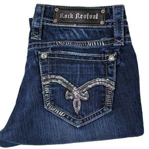 Rock Revival Women's Dark Kathy Skinny Jeans Size 27